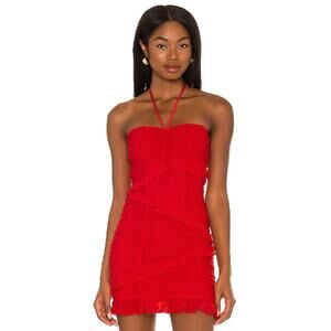 Majorelle Kaylee Mini Dress Size Medium in Red